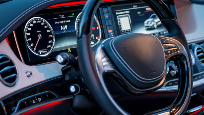 The dash of a vehicle